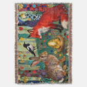 Rabbit, Magpie, Fox and “The Golden Goose Egg” Deken (Voorkant Verticaal)