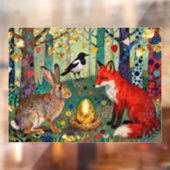 Rabbit, Magpie, Fox and “The Golden Goose Egg” Raamsticker (Vel 2)