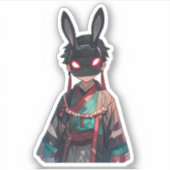 Rabbit Mask Kimono Sticker – Dark Kawaii (Devant)