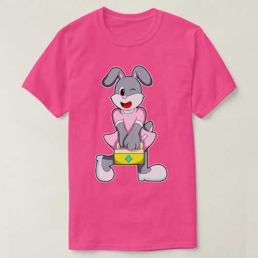Rabbit Medic with First aid kit T-shirt (Design voorkant)