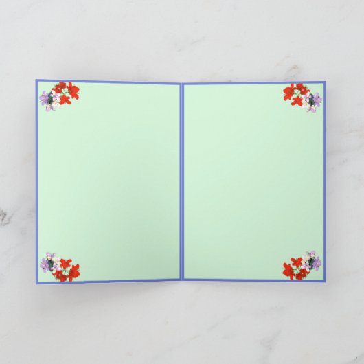 Rabbit met Happy Easter Sign Feestdagen Kaart (Binnen)