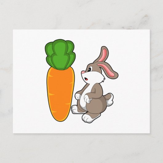 Rabbit met wortel (2).PNG Briefkaart (Voorkant)