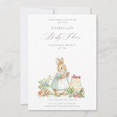 Rabbit Mom en aardbeien Baby shower Kaart (Voorkant)