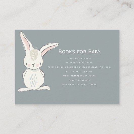 Rabbit Neutral Books voor Baby Informatiekaartje (Voorkant)