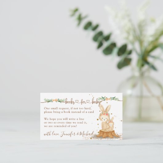 Rabbit New mammie Books for Baby Informatiekaartje (Staand voorkant)