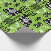 Rabbit Nordic Scandinavian Folk Art Cadeaupapier (Hoek)