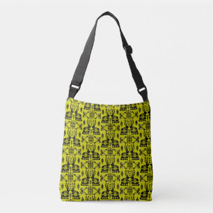 Rabbit Nordic Scandinavian Folk Art Crossbody Tas