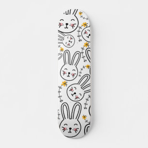 Rabbit Pattern Skateboard