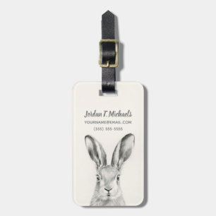 Rabbit Pencil Tekening Bagagelabel