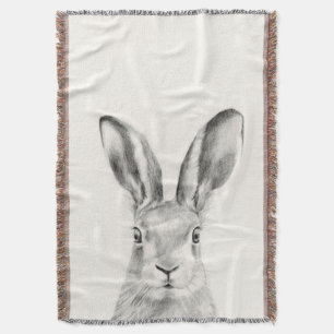 Rabbit Pencil Tekening Deken
