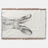 Rabbit Pencil Tekening Deken (Voorkant)