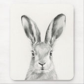 Rabbit Pencil Tekening Muismat (Voorkant)