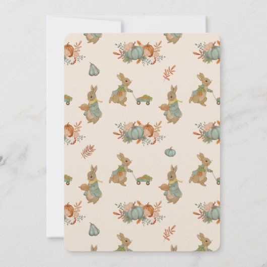 Rabbit Peter Anniversaire Fête Invitation (Dos)