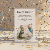 Rabbit Peter Baby shower luierverloting Informatiekaartje