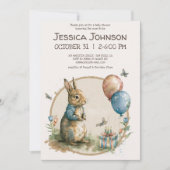 Rabbit Peter Baby shower Uitnodiging (Voorkant)