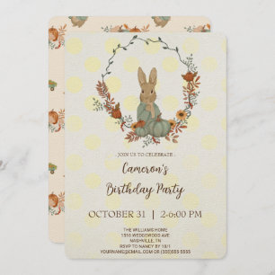 Rabbit Peter Birthday Party Invitation Kaart