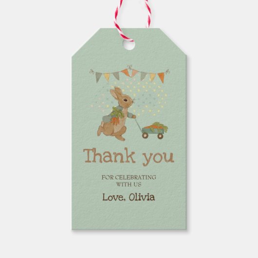 Rabbit Peter Dank je Label Cadeaulabel (Voorkant)