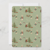 Rabbit Peter kerstmis 1 Birthday Uitnodiging (Achterkant)