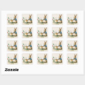 Rabbit Peter party Square Sticker (Vel)
