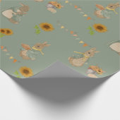 Rabbit Peter Thanksgiving Wrapping Paper Cadeaupapier (Hoek)