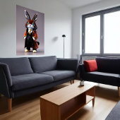 Rabbit plush speelgoed | AI Art. Poster