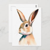 Rabbit Portrait 025 Briefkaart (Voorkant / Achterkant)