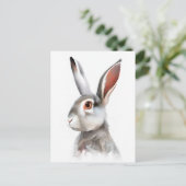 Rabbit Portrait 026 Briefkaart (Staand voorkant)