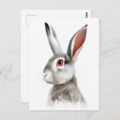 Rabbit Portrait 026 Briefkaart (Voorkant / Achterkant)