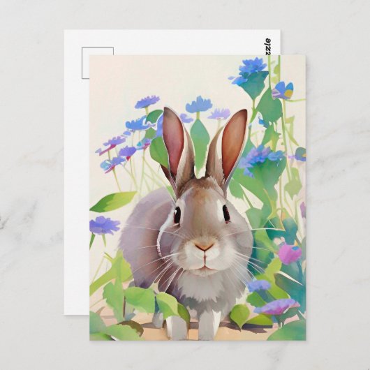 Rabbit Portrait 036 Briefkaart (Voorkant / Achterkant)