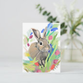 Rabbit Portrait 045 Briefkaart (Staand voorkant)