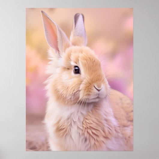 Rabbit Portrait 091 Poster (Voorkant)