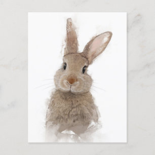 Rabbit Portrait 40 Briefkaart