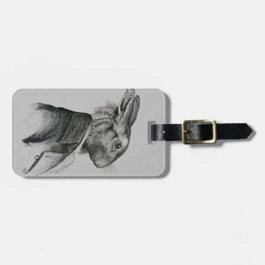 Rabbit Portret Profile Bagagelabel (Voorkant horizontaal)