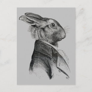 Rabbit Portret Profile Briefkaart