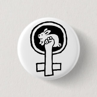 Rabbit Power. Officiële Susan Ash-Lee Products Ronde Button 3,2 Cm