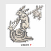 Rabbit Renaissance sur Sticker Vinyl Snail (Feuille)