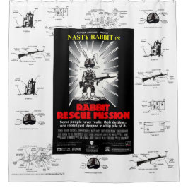 RABBIT RESCUE MISSIE douchegordijn