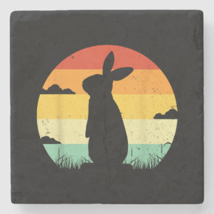 Rabbit Retro 80s Style Bunny Lover Stenen Onderzetter