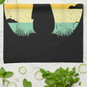 Rabbit Retro  80s Style Bunny Lover Theedoek (Gevouwen)