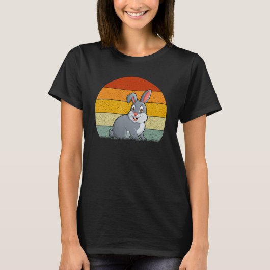 Rabbit Retro Style T-shirt (Voorkant)