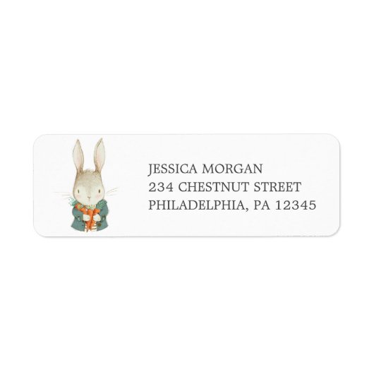 Rabbit Return Address Label (Voorkant)