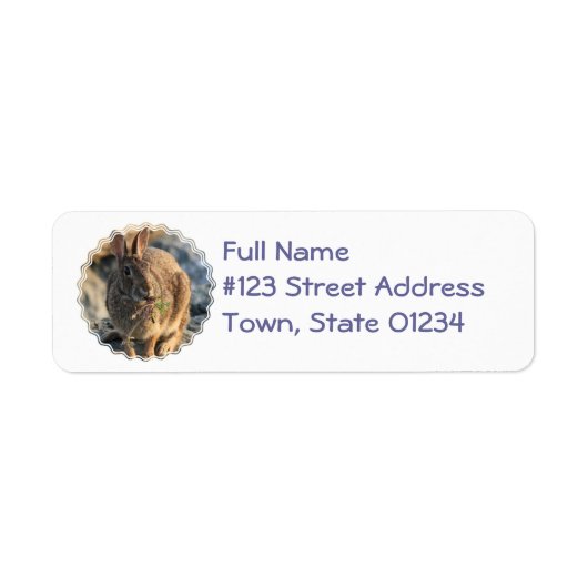 Rabbit Return Address Label (Voorkant)