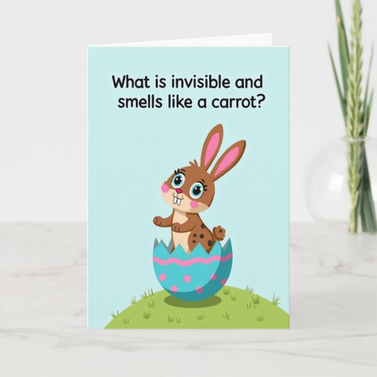 Rabbit Riddle Fun Day Card Kaart (Voorkant)