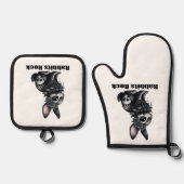 Rabbit Rock Ovenwant & Pannenlap Set (Voorkant)