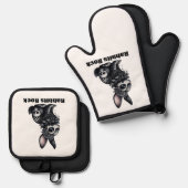 Rabbit Rock Ovenwant & Pannenlap Set (Voorkant / Achterkant)