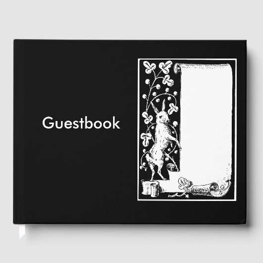 Rabbit  scroll art illustratie gastenboek (Voorkant)