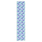 Rabbit Silhouette Pattern, Waterverf Galaxy Korte Tafelloper (Voorkant)