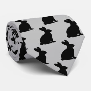 Rabbit Silhouette Stropdas