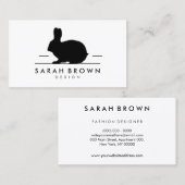 Rabbit Silhouette Visitekaartje (Voorkant / Achterkant)