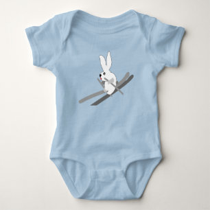 Rabbit Skier Baby Bodysuit